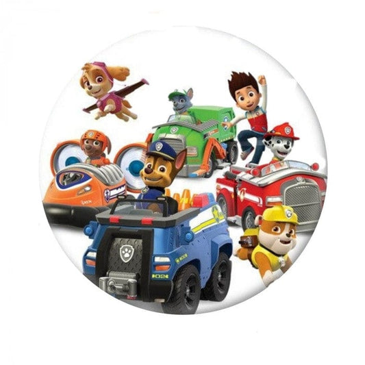 Badge Pat Patrouille : Ryder Et Les Chiots En Voiture