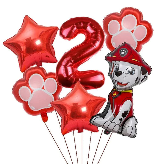 Décoration anniversaire Pat Patrouille : kit ballons 2 ans Marcus