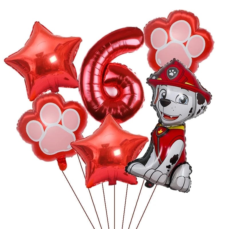 Décoration Anniversaire Pat Patrouille : Kit Ballons 6 Ans Marcus