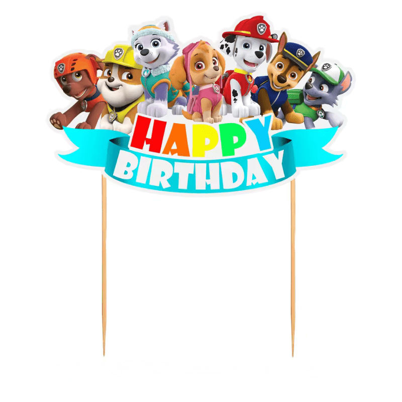 Décoration Gâteau Pat Patrouille : Joyeux Anniversaire
