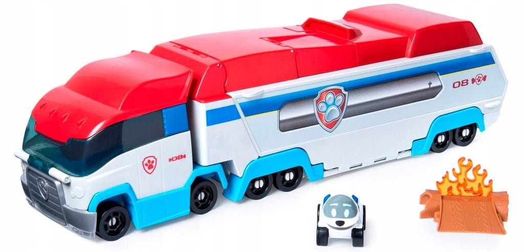 Figurine Pat Patrouille : Le Bus Et 6 Chiots En Voiture