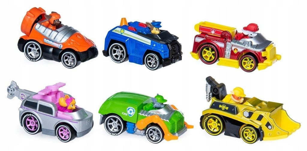Figurine Pat Patrouille : Le Bus Et 6 Chiots En Voiture