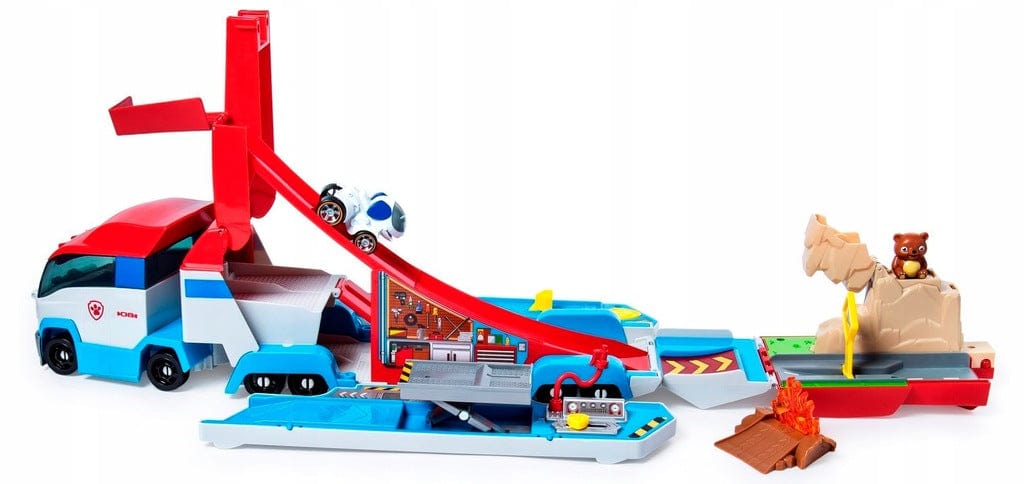 Figurine Pat Patrouille : Le Bus Et 6 Chiots En Voiture