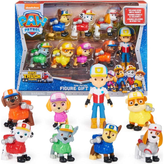 Figurine Pat Patrouille : pack Stella, Chase, Marcus, Ruben, Zuma, Rocky, Everest, Robot chien et Ryder