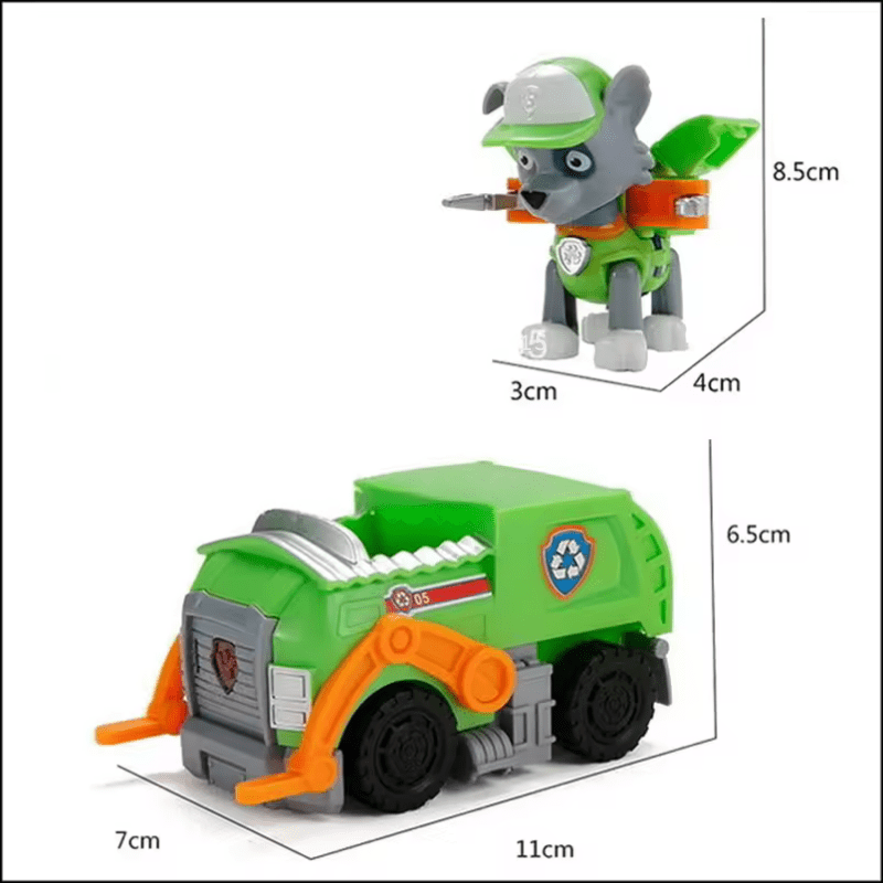 Figurine Pat Patrouille : Rocky et son camion de recyclage
