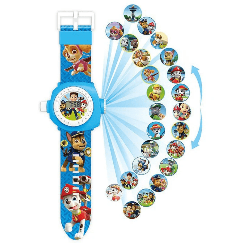 Jouet Pat Patrouille : montre de projection Ryder Chase et Marcus