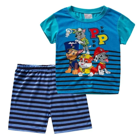 Pyjama Pat Patrouille été : Chase Ruben Marcus et Rocky