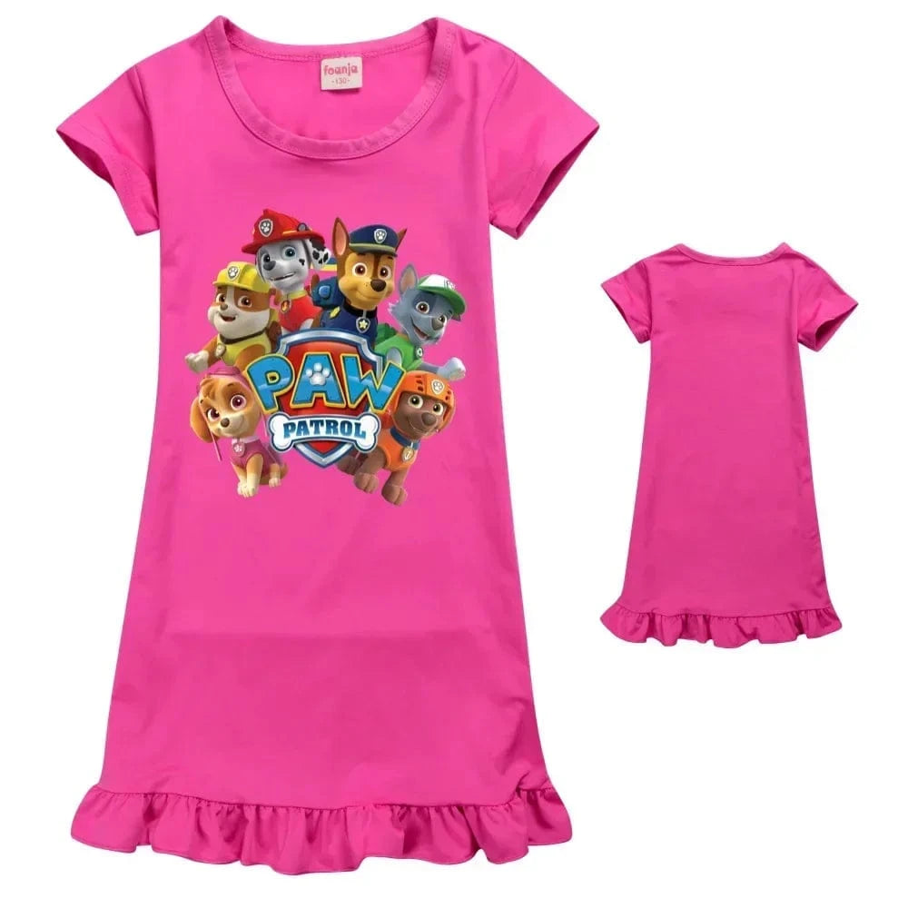 Pyjama Pat Patrouille : robe l'équipe au complet