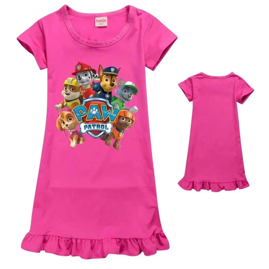 Pyjama Pat Patrouille : robe l'équipe au complet