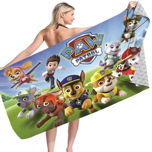 Serviette de plage Pat Patrouille : ensemble pour l'action