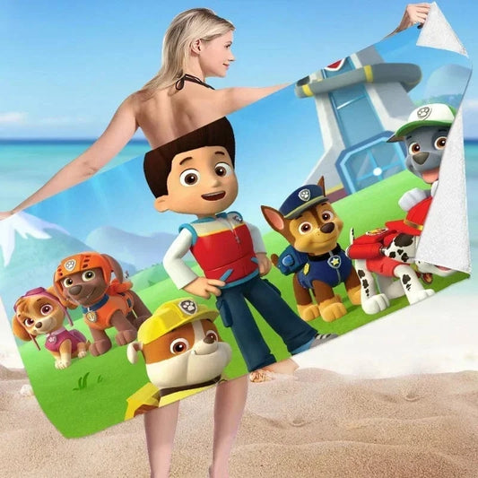 Serviette de plage Pat Patrouille : les Pat Patrouilleurs et Ryder