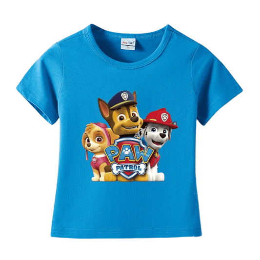 T-Shirt Pat Patrouille : Chase Stella et Marcus prêts pour l'action