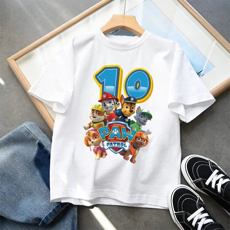 T-Shirt Pat'Patrouille : tous en mission (chiffre au choix)