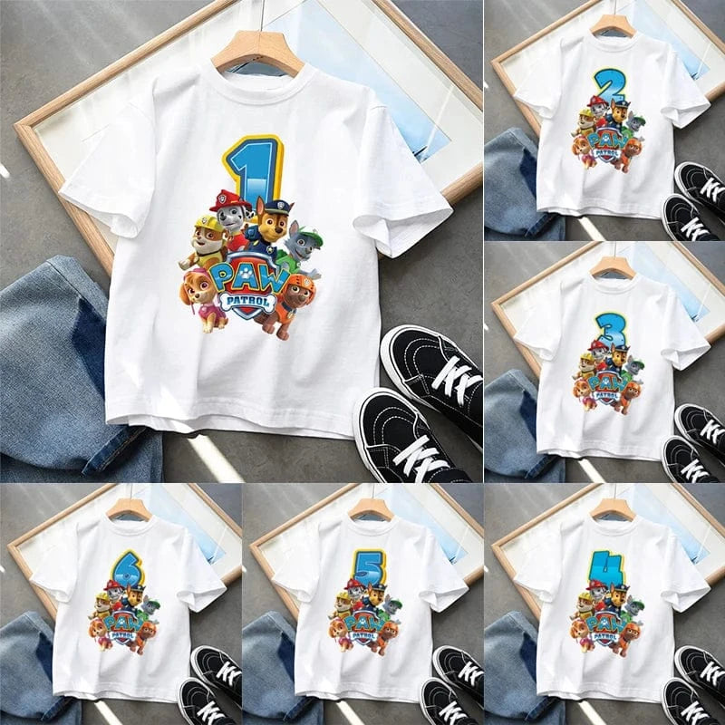 T-Shirt Pat'Patrouille : tous en mission (chiffre au choix)