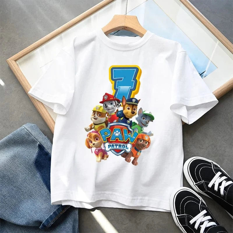 T-Shirt Pat'Patrouille : tous en mission (chiffre au choix)