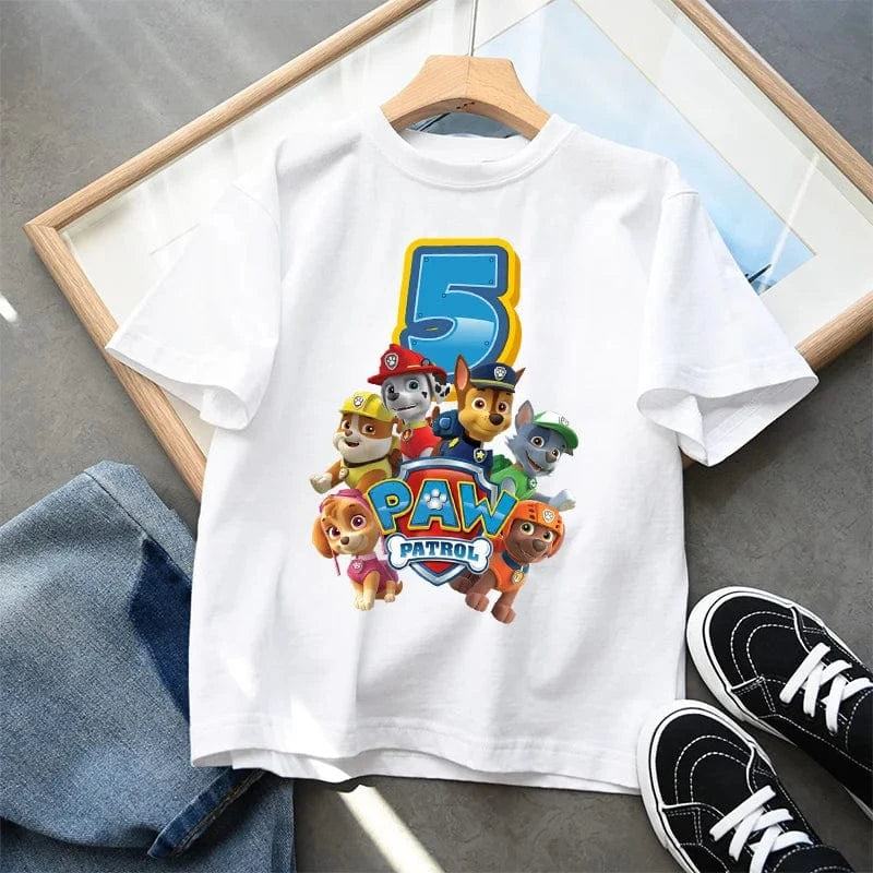 T-Shirt Pat'Patrouille : tous en mission (chiffre au choix)