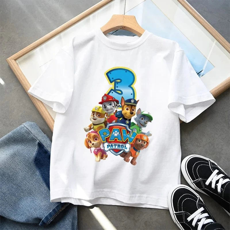 T-Shirt Pat'Patrouille : tous en mission (chiffre au choix)