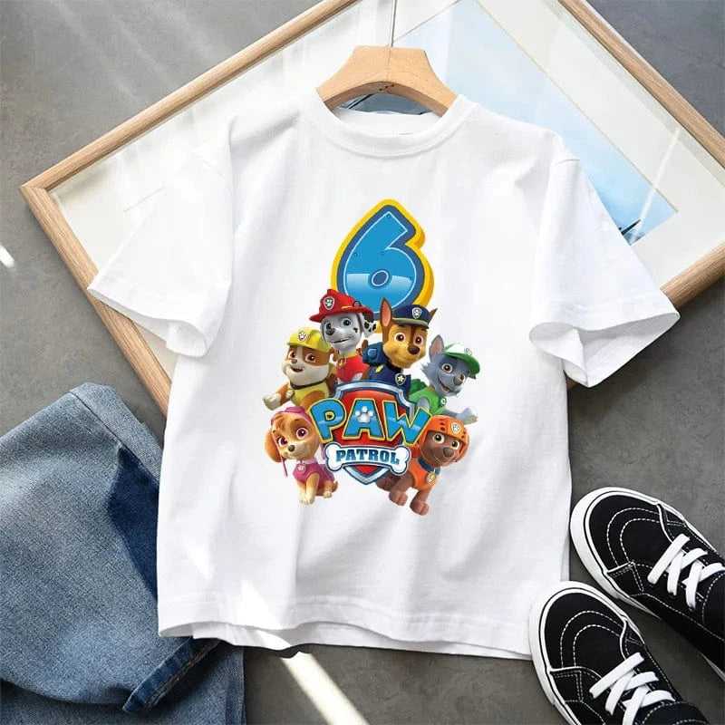 T-Shirt Pat'Patrouille : tous en mission (chiffre au choix)